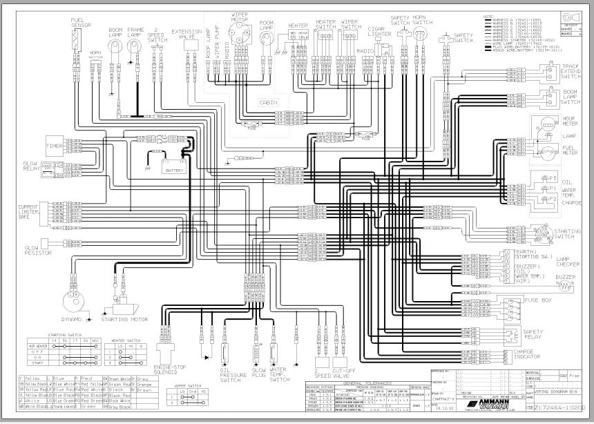 Yanmar Mini Excavator B18 Wiring Diagrams Z1724641020D