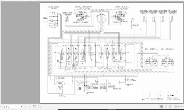 Yanmar Mini Excavator B19 Hydraulic Diagrams Z172179 7020D