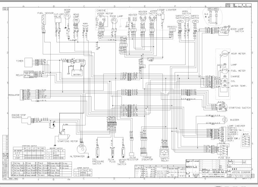 Yanmar Mini Excavator B19 Wiring Diagrams Z172180 1021D