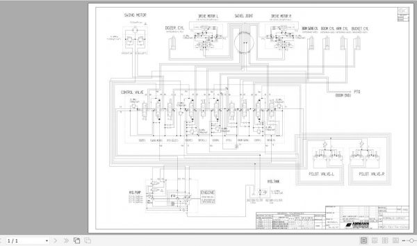 Yanmar Mini Excavator B22 2A Hydraulic Diagrams