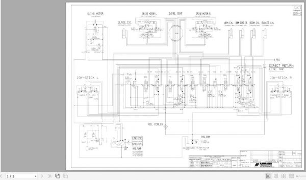 Yanmar Mini Excavator B25V 1 Hydraulic Diagrams Z172441 7002