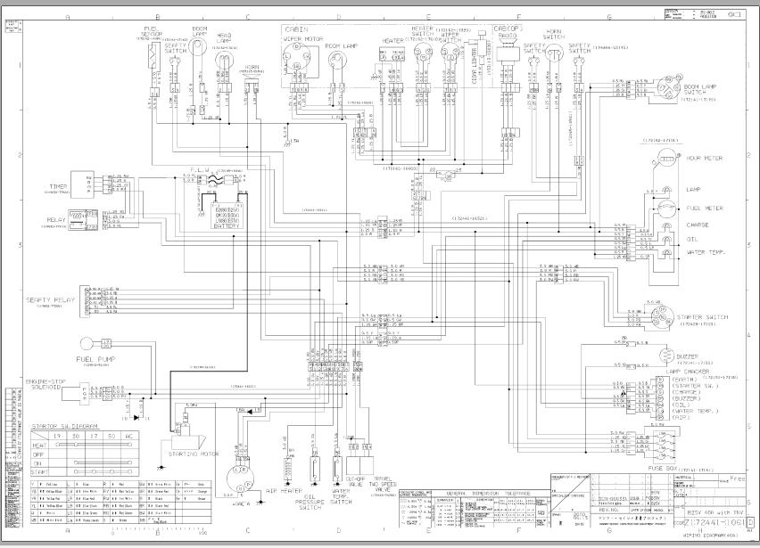 Yanmar Mini Excavator B25V 1 Wiring Diagrams Z172441 1061D