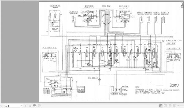Yanmar Mini Excavator B25V Hydraulic Diagrams Z172441 7000