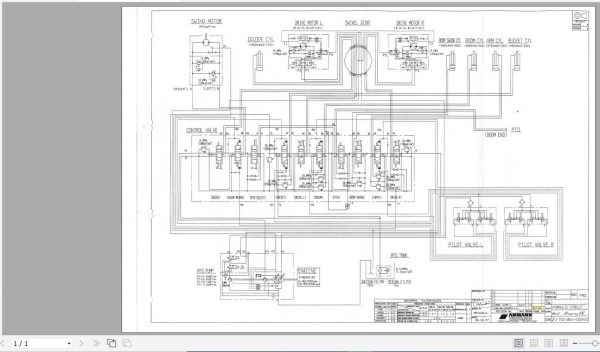 Yanmar Mini Excavator B27 2A Hydraulic Diagrams Z172184 0240