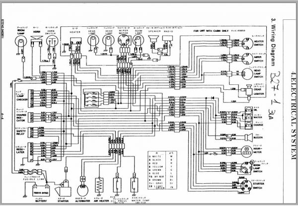 Yanmar Mini Excavator B27 Wiring Diagrams EN JP E72142 040311