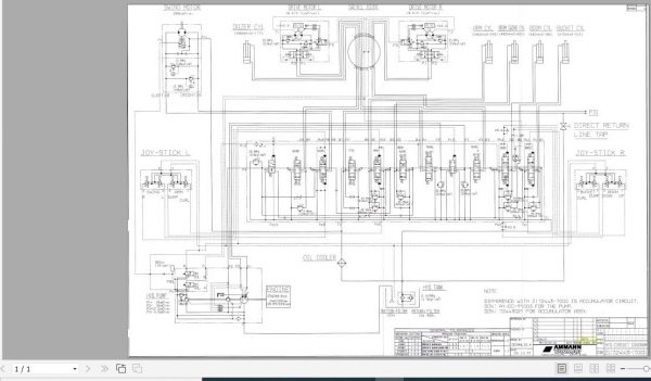 Yanmar Mini Excavator B37V Hydraulic Diagrams Z172443 7001