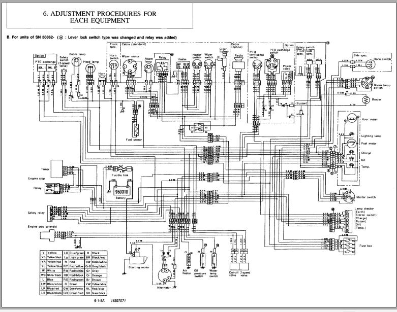 Yanmar Mini Excavator B50 2A Wiring Diagrams 16597071