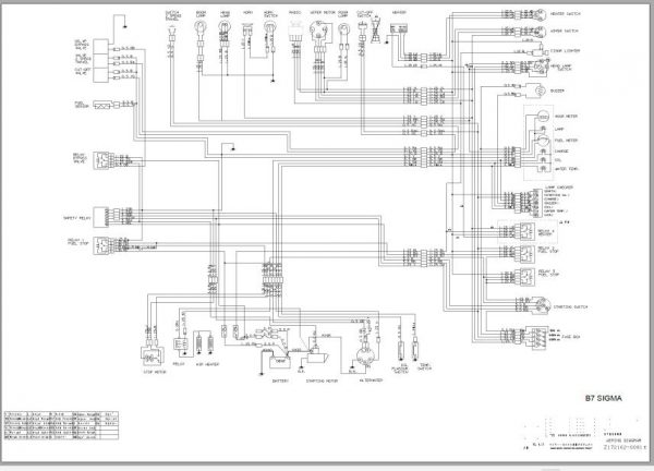 Yanmar Mini Excavator B7 Sigma Wiring Diagrams Z172162 0081E