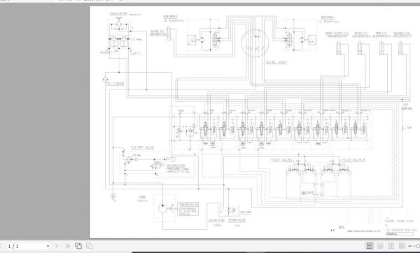 Yanmar Mini Excavator SV15 Hydraulic Diagrams Z172A59 7010A1