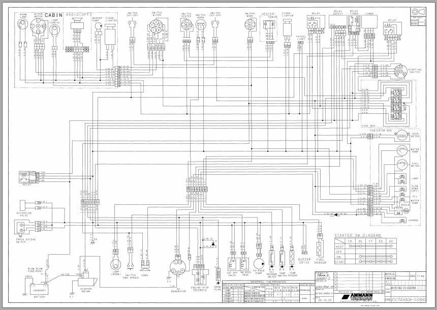 Yanmar Mini Excavator SV17EX Wiring Diagrams Z172A59 1050