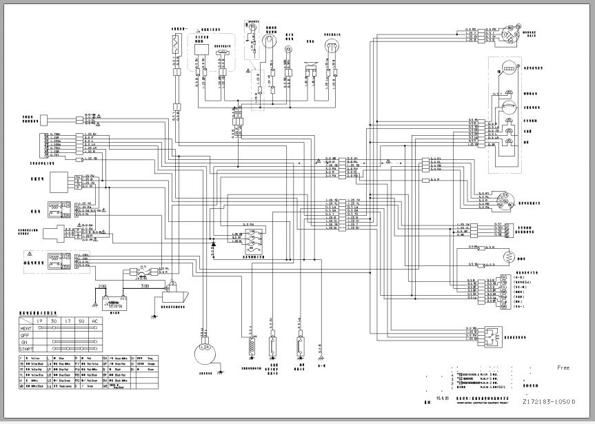 Yanmar Mini Excavator VIO15 Wiring Diagrams JP Z172183 1050D