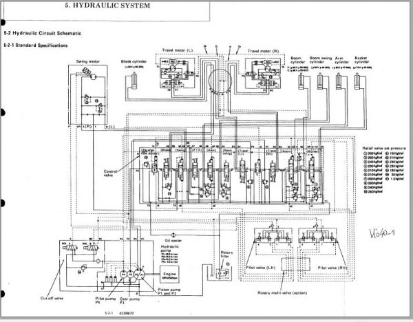 Yanmar Mini Excavator VIO40 1 Wiring Diagrams 42399010