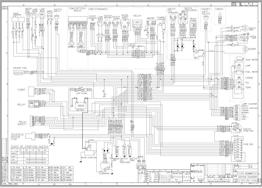Yanmar Mini Excavator VIO50 Wiring Diagrams Z172176 1060D