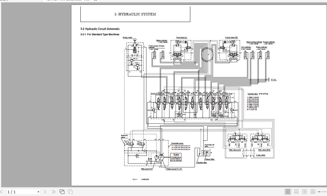 Yanmar Mini Excavator ViO15 2 Hydraulic Diagrams 4480203