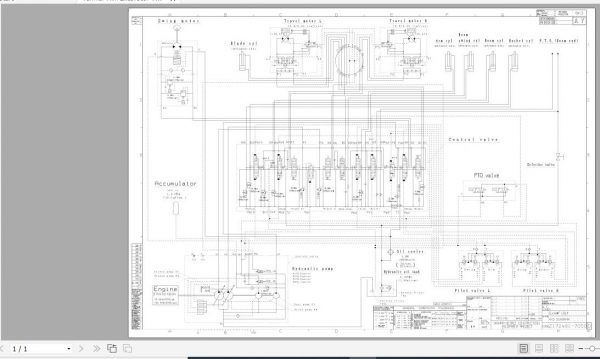Yanmar Mini Excavator ViO20 Hydraulic Diagrams Z172481 7050D