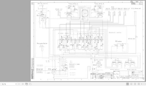 Yanmar Mini Excavator ViO25 Hydraulic Diagrams Z172482 7050D