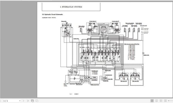 Yanmar Mini Excavator ViO30 2 Hydraulic Diagrams 4630010