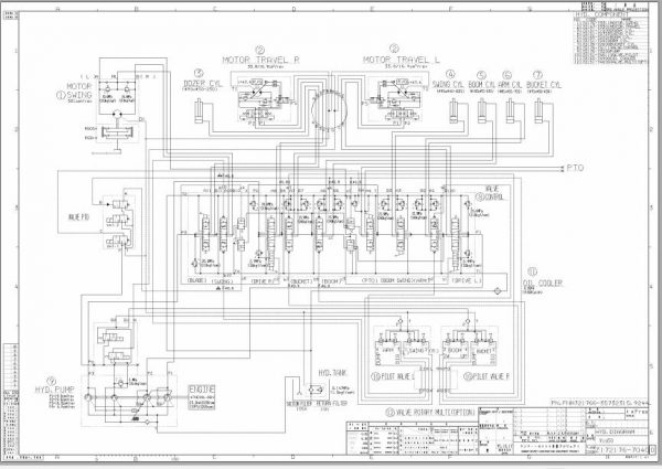Yanmar Mini Excavator ViO50 Hydraulic Diagrams Z172176 7040D