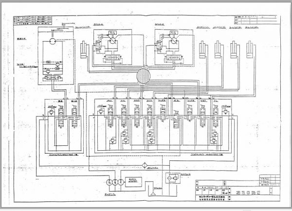 Yanmar Mini Excavator YB451 YB501 Hydraulic Diagrams JP