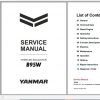 Yanmar Wheeled Excavators B95 W Service Manuals EN PDF 1