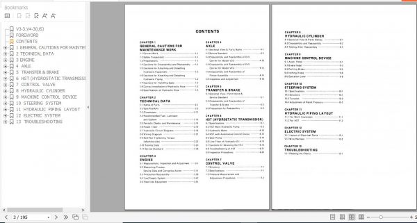 Yanmar Wheeled Loader V3 3 V4 3 Service Manuals EN PDF 2