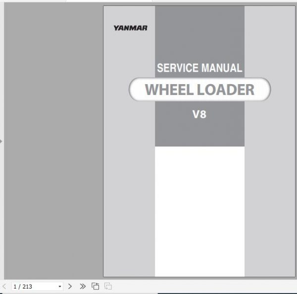 Yanmar Wheeled Loader V8 Service Manuals EN PDF 1
