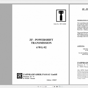 ZF Transmision 4 WG 92 Service Manual 1