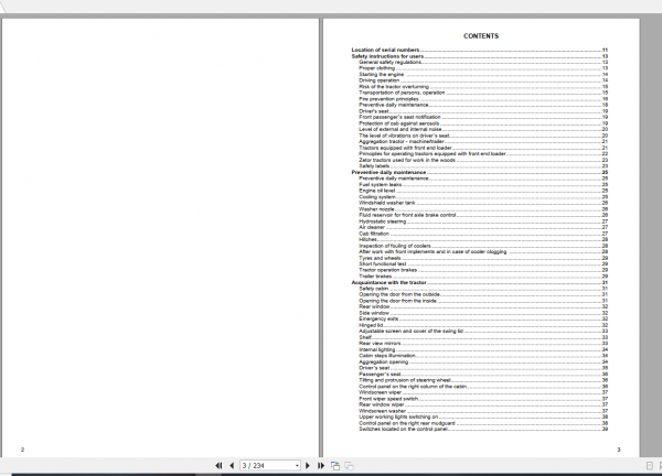 Zetor Tractor Crystal HD 150 170 Operators Manual 2