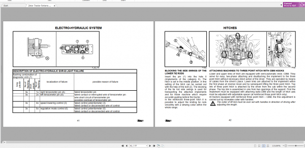 Zetor Tractor Forterra 86 41 96 41 106 41 114 41 117 41 Supplement Operators Manual 3
