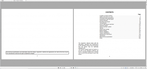 Zetor Tractor Forterra HSX 100 110 120 130 140 2015 Operators Manual 2