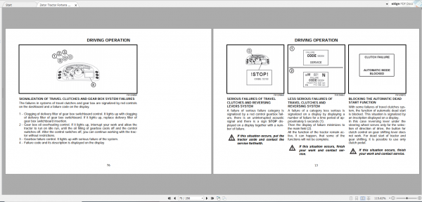 Zetor Tractor Forterra HSX 100 110 120 130 140 2016 Operators Manual