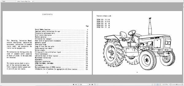 Zetor Tractor Major 3320 7340 1997 Operators Manual
