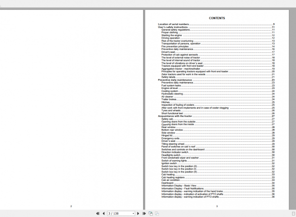 Zetor Tractor Major CL 60 80 2019 Operators Manual