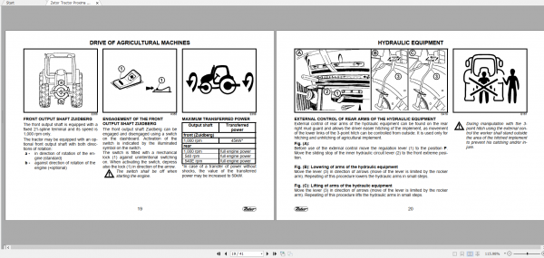 Zetor Tractor Proxima 6421 8441 Tier III 2009 Supplement Operators Manual