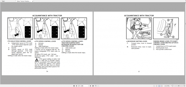 Zetor Tractor Proxima 70 80 90 100 2019 Operators Manual