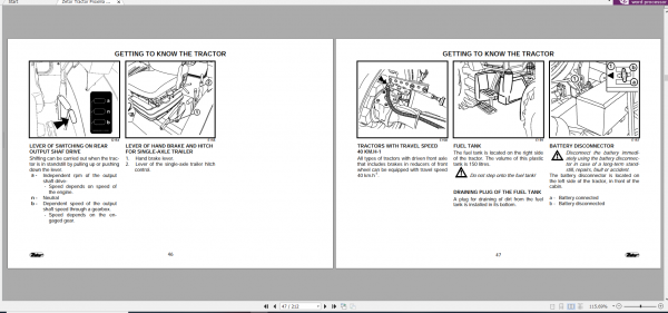 Zetor Tractor Proxima Plus 90 100 110 2014 3B Operators Manual