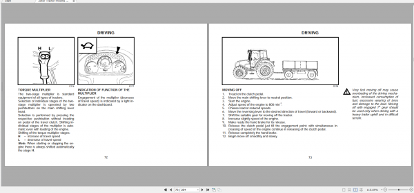 Zetor Tractor Proxima Plus 90 100 110 2019 3B Operators Manual