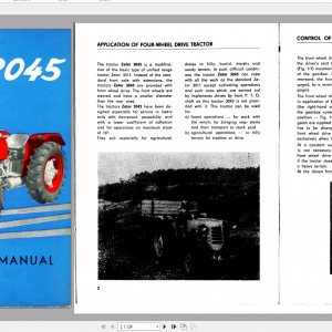 Zetor Tractor UR I 3045 Operators Manual 1