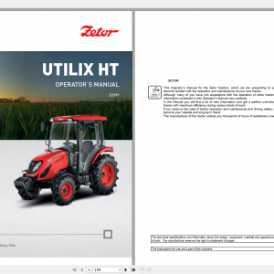 Zetor Tractor Utilix HT 45 55 2019 Operators Manual 1