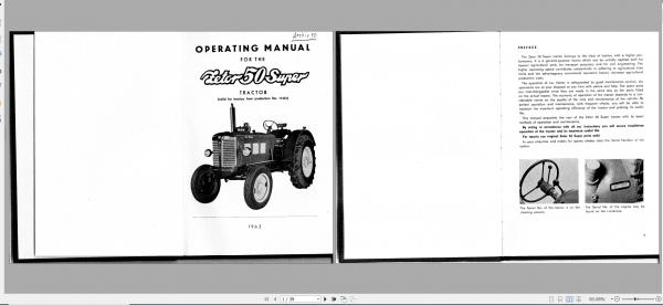 Zetor Tractor Z 50 Super Operators Manual 1