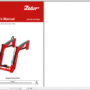 Zetor Tractor ZL Series Operators Manual 1