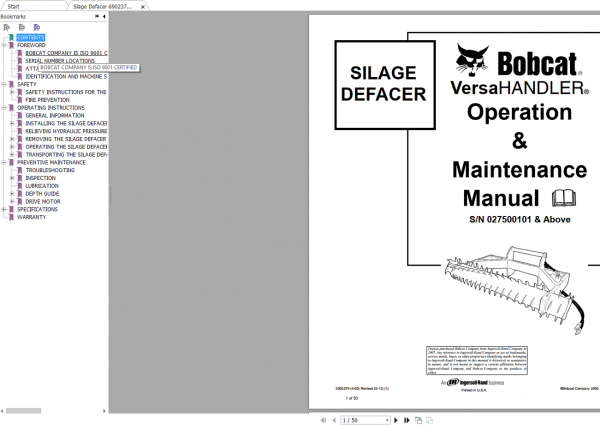 Bobcat Attachment Implement A B C P Q Z Service Library 2020 DVD 5