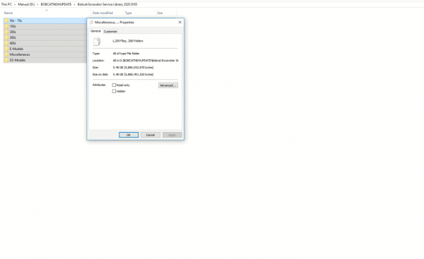 Bobcat Excavator Service Library 2020 DVD 1