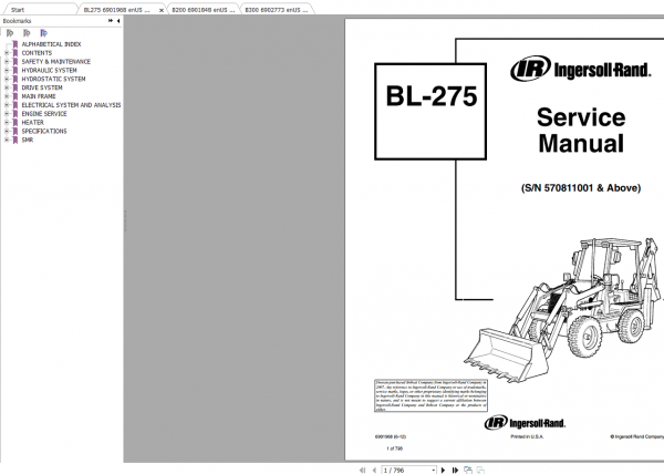 Bobcat Loader Backhoe Service Library 2020 DVD 6