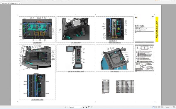 CAT Earthmoving Compactor 133MB Full Models 03.1996 08.2021 Updated Electric Hydraulic Schematics EN PDF DVD 6