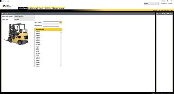 CAT Lift Trucks MCFA EPC 08.2021 Spare Parts Catalog 1