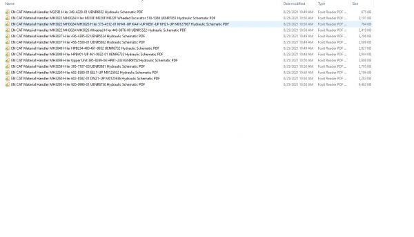 CAT Material Handler 93.9MB Full Models 12.2014 08.2021 Updated Electric Hydraulic Schematics EN PDF DVD 3