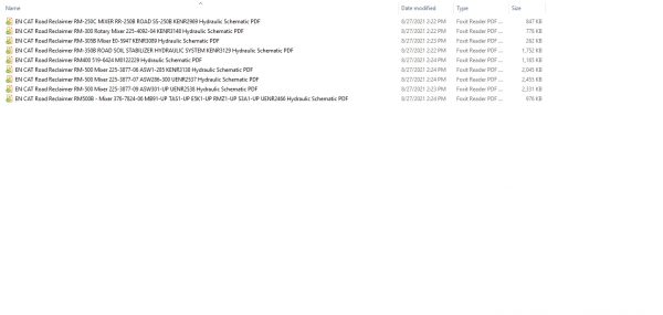 CAT Road Reclaimer 45.8MB Full Models 02.2001 08.2021 Updated Electric Hydraulic Schematics EN PDF DVD 3