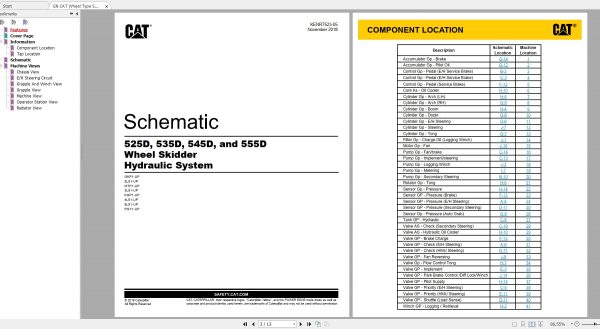 CAT Wheel Skidder 33MB Full Models 09.2002 08.2019 Updated Electric Hydraulic Schematics EN PDF DVD 5