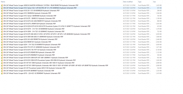 CAT Wheel Tractor Scraper 196MB Full Models 09.2002 08.2021 Updated Electric Hydraulic Schematics EN PDF DVD 3